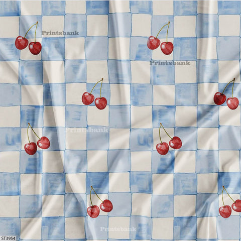 Checks Digital Printed Fabric Supplier