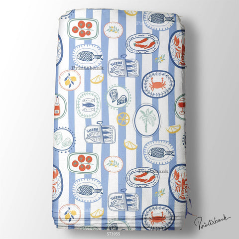 Stripes Printed Fabric For Dresses cloths