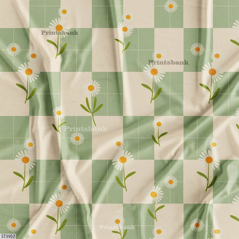 Checks Digital Printed Fabric Manufacturer