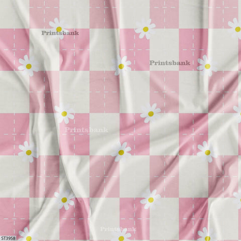 Checks Digital Printed Fabric Manufacturer