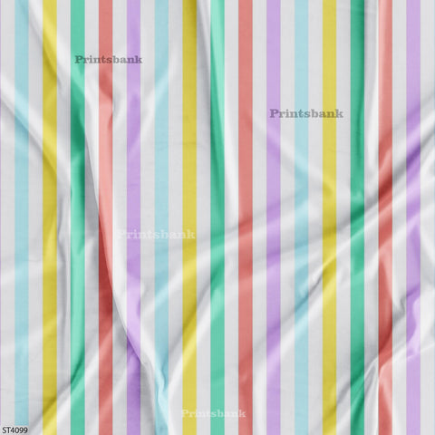 Stripes Printed Fabric For Dresses cloths