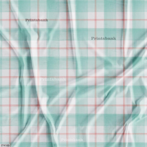 Wholesale Checks Printed Fabric in Surat