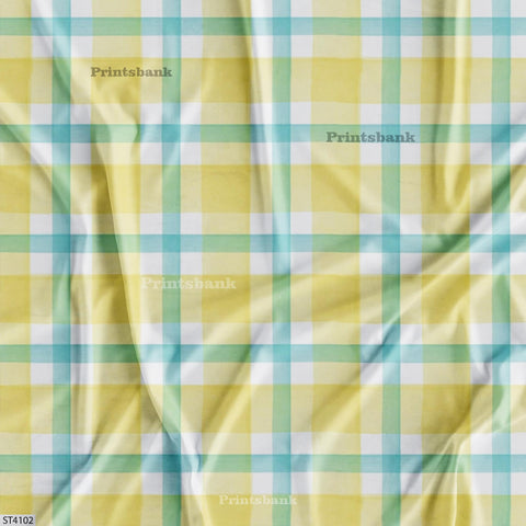 Checks Digital Printed Fabric Manufacturer