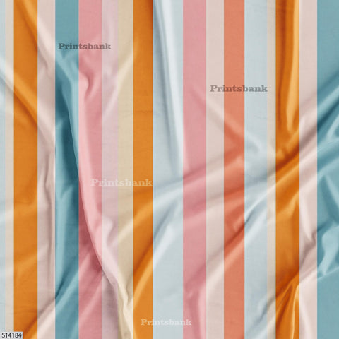 Stripes Printed Fabric For Dresses cloths
