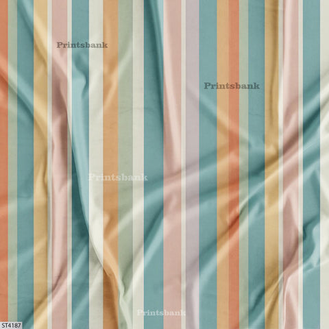 Stripes Printed Fabric For Dresses cloths