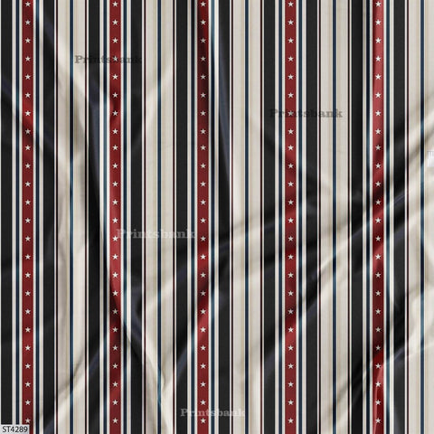Stripes Printed Fabric For Dresses cloths