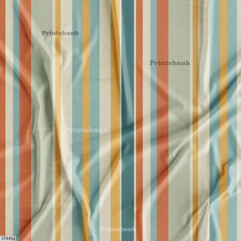 Stripes Printed Fabric For Dresses cloths