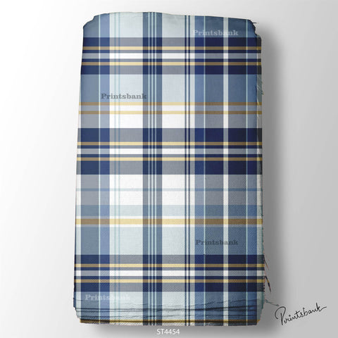 Wholesale Checks Printed Fabric in Surat