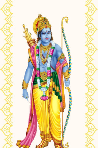 Shree Ram Hanging Satin Fabric