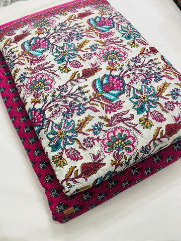 OFFER! 100% Pure Cotton Doria Work Digital Fabric Top & Bottom Set