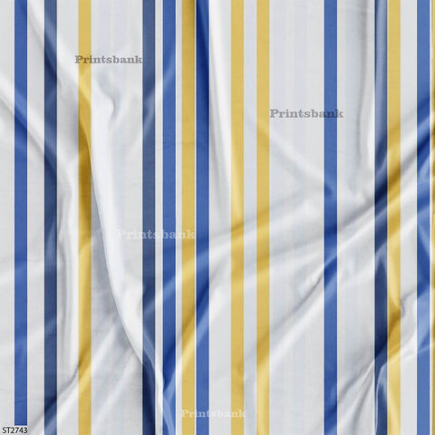 Wholesale Stripes Printed Fabric in Surat