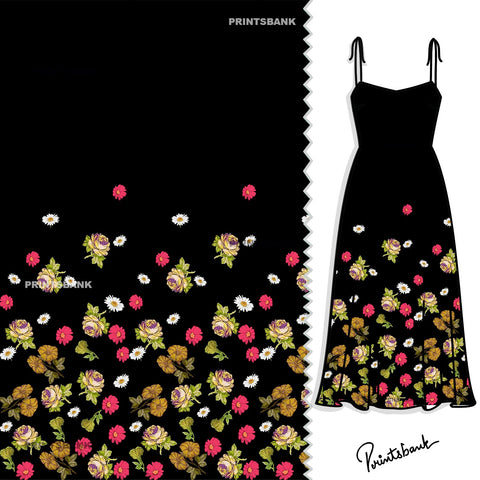 Black Printed Fabric For Wholesale Online