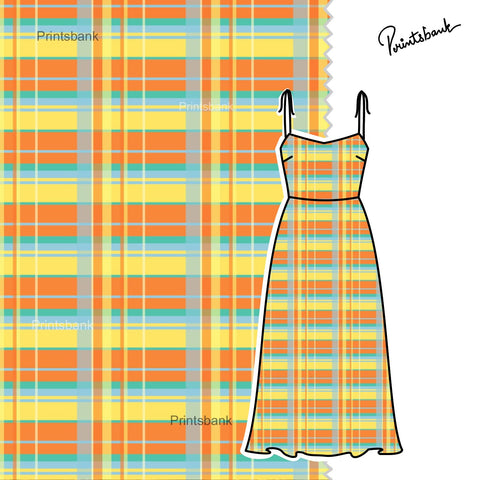 Stripes Printed Fabric Material For Shirt Dresses