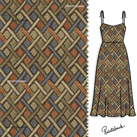 Dusty Batik Printed Fabric Material