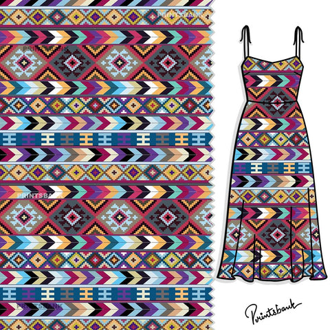 Multicolor Geometrical Nigerian design