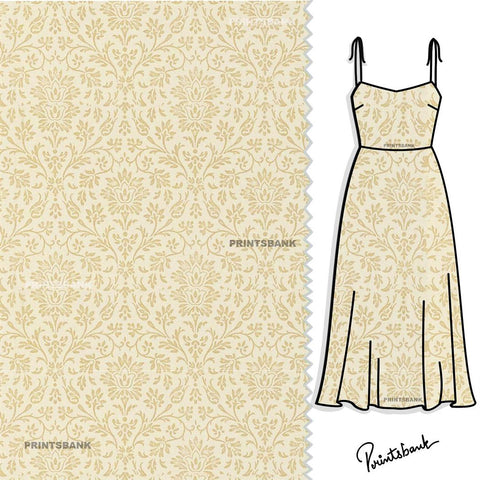 Pastel Cream Floral Jaal For Summer Cool Look