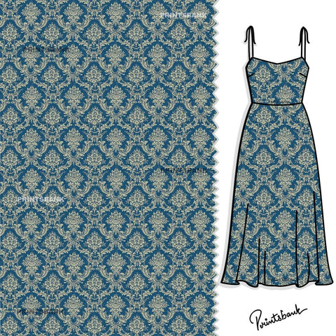 Indigo Floral Jaal For Ethnic Look