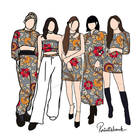 Trending Kalamkari Print Fabric For Dress