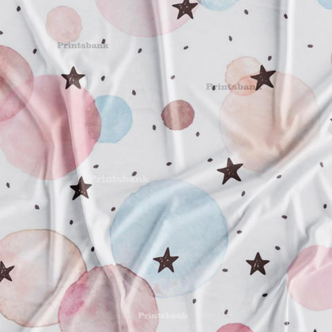 Snow White Bubble Kid's Digital Printed Fabric