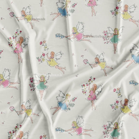 Snow White Angel Pattern Kid's Printed Fabric