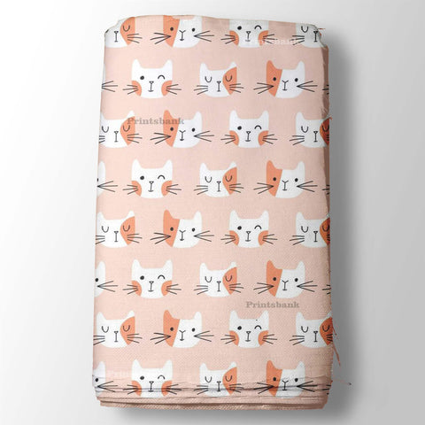 Mew Cat Cute kids Fabric Printed Baby Dress