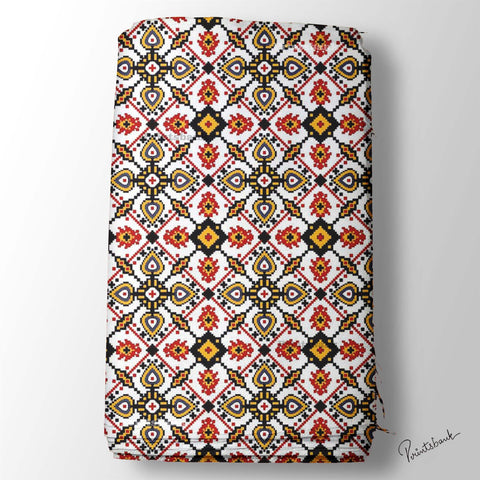 Multi Color Floral Patola Digital Printed Fabric Material