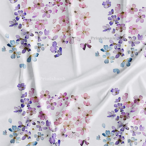 Water Color Multi Floral Print For Dresses