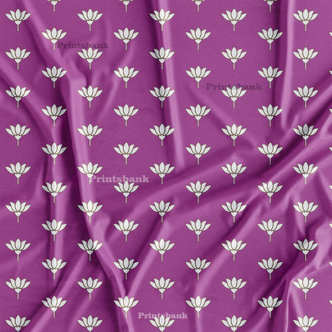 Onion Pink Lotus Floral Fabric