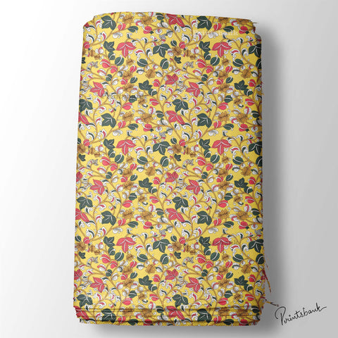 Mustard Yellow Kalamkari Print