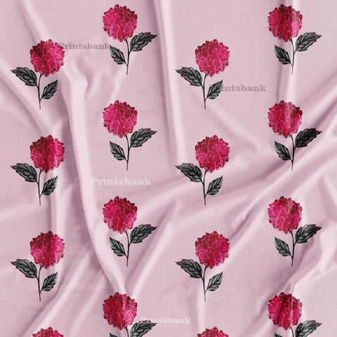 Brush Print Floral Motif Baby Print Fabric