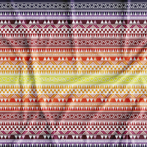Geometrical Multicolor Designer Printed Fabric Material