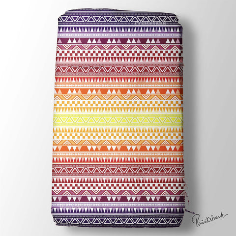 Geometrical Multicolor Designer Printed Fabric Material