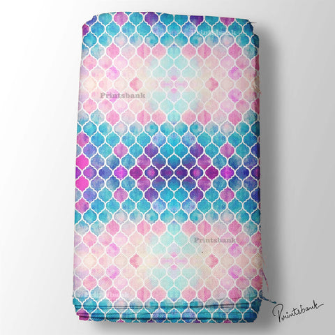 Multicolor Honey Comb Digital Print