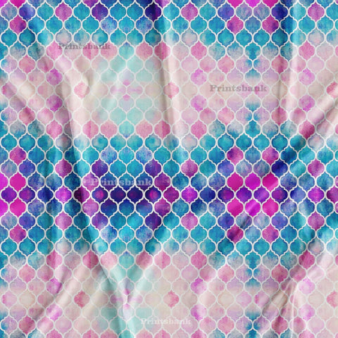 Multicolor Honey Comb Digital Print