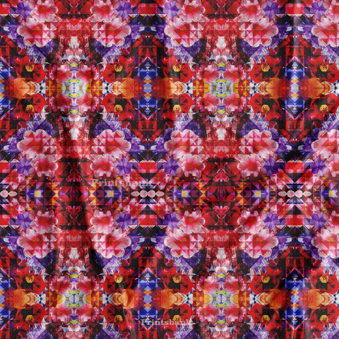Abstract Floral Digital Printed Fabric