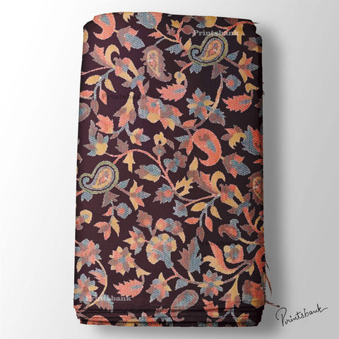 Dark Shade Paisley Ethnic Floral Pattern