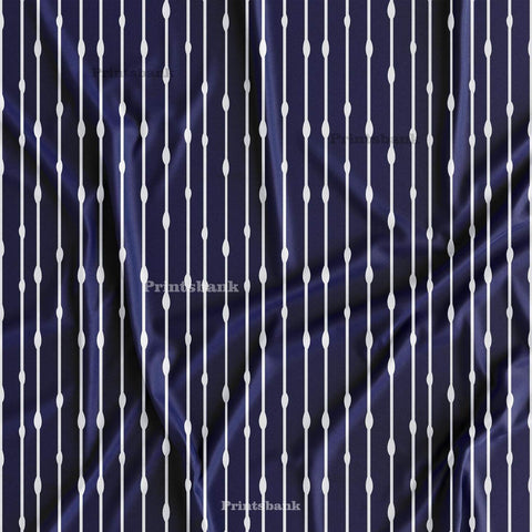 Indigo White Stripes Fabric For Shirt Men's Women's Wear
