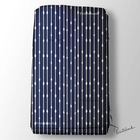Indigo White Stripes Fabric For Shirt Men's Women's Wear