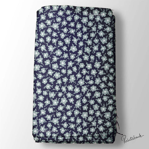 Indigo Mini Floral Printed Material