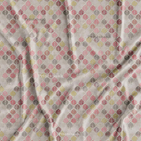 Pink Shade Designer Printed Fabric For Modern Dresses