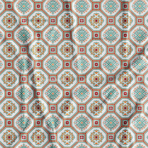 Geometrical Pattern Pastel Fabric Material