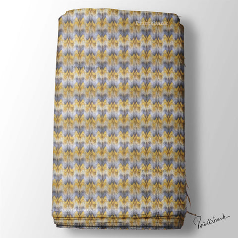Modern Ikat Printed Fabric Material