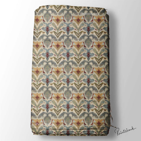 Modern Ikat Printed Fabric Material