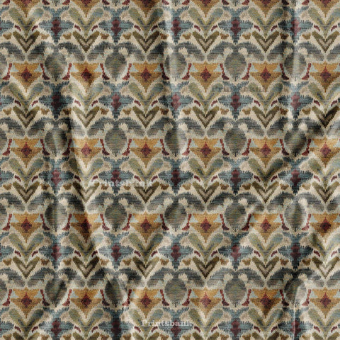 Modern Ikat Printed Fabric Material