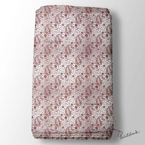 Pastel Paisley Printed Fabric For Different Uses