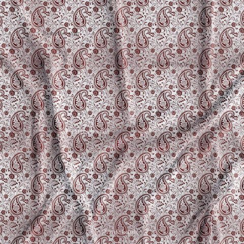 Pastel Paisley Printed Fabric For Different Uses