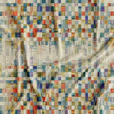 Abstract Multicolor Digital Printed Fabric Material