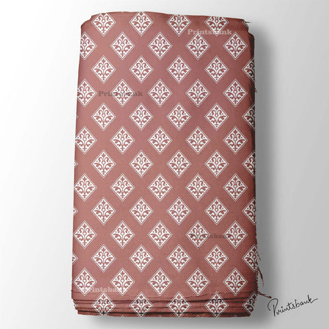 Dusty Peach Pink Butta Floral For Clothing