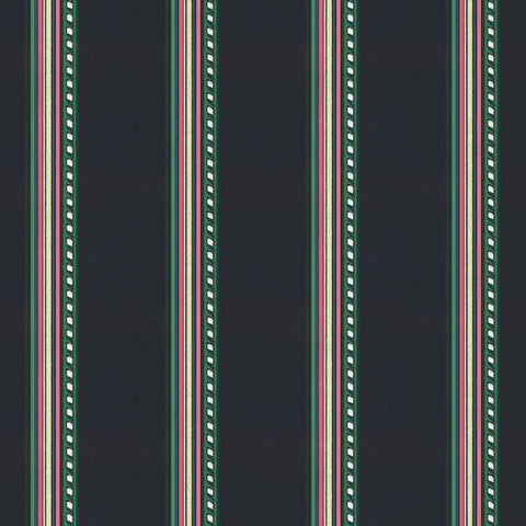Black Green Stripe Printed Fabric Material Online