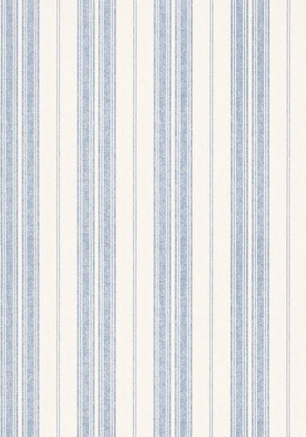 White Blue Color Stripe Printed Fabric Material